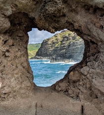 Heart-Shaped Views Nakalele Point Maui Hawaii USA 