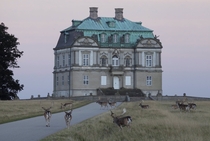 Hermitage Hunting Lodge a th century Baroque hunting lodge built to host royal banquets during the royal hunts in Jgersborg Dyrehave a forest park north of Copenhagen Denmark