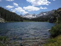 Hidden lake in the Sierra Nevada Mountains 
