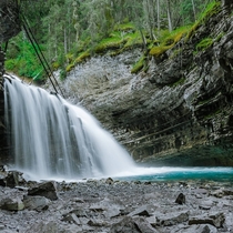 Hidden waterfalls Johnston Canyon Banff National Park  x