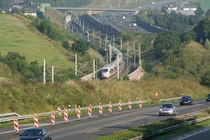 High-Speed Rail and Autobahn connection between Cologne and Frankfurt 