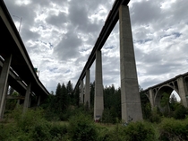 Highway rail and road bridges High Bridge Park Spokane WA 