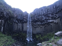 Hiked up to Svartifoss a waterfall in my home country of Iceland Also known as the Minecraft waterfall 