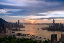 Hong Kong awakening in Sunset 
