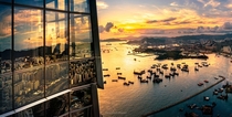 Hong Kong Harbour at Sunset  Photographed by Anuchit AnuchitPhoto