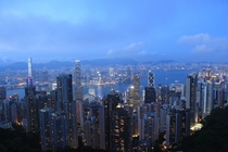 Hong Kong just after sunset 