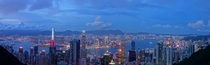 Hong Kong skyline at sunset  x