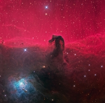 Horsehead Nebula also known as Barnard  in emission nebula IC  is a dark nebula in the constellation Orion 