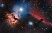 Horsehead Nebula and colorful friends One of my favorite captures that i did from my backyard 