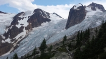 Hounds Tooth and surrounding glacier Bugaboos BC 