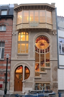 House in art nouveau style Brussels Belgium