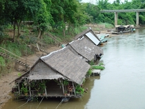 Houseboats on the River Kwai with bonus bridge 