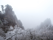 HuangShan China encased in ice 