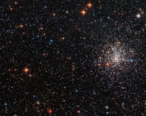 Hubble Views Striking Carbon Star in Colorful Cluster