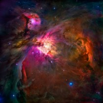 Hubbles Orion Nebula with a bit of vibrance and shadow enhancement 