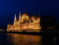 Hungarian Parliament Building At Night 