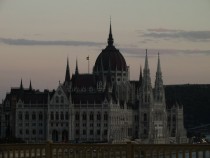 Hungarian Parliament Building Budapest at dusk 
