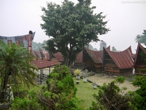 Huta Siallagan Batak Village in Samosir Island  Sumatra Indonesia 