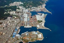 Hyundai Heavy Industries shipyard in Ulsan South Korea - the largest in the world 