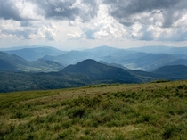 I absolutely love this feeling of wide open space that surrounds you when you climb higher and higher Bieszczady Mountains South-East Poland 