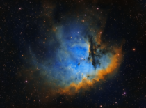I captured  hours of data on the Pacman Nebula from my backyard to create this image