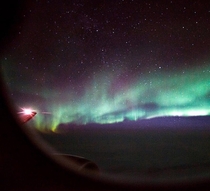 I couldnt believe when I saw the northern lights out my plane window 