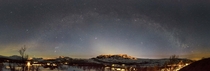 I created a fairly high-resolution panorama stitch of the Milky Way 