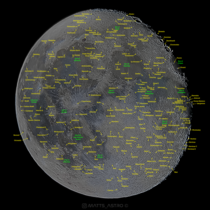 I created my own map of our Moon by taking  images of it GB and labelling as many craters as I could 