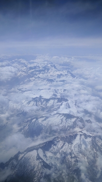 I flew over the Alps today and took this picture 