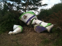 I found an abandoned Buzz Lightyear in a field