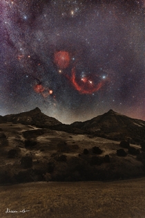 I found this insane view of Orion rising over some local no-name hills near San Jose CA 