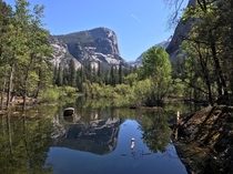 I guess thats why its called Mirror Lake  Yosemite CA