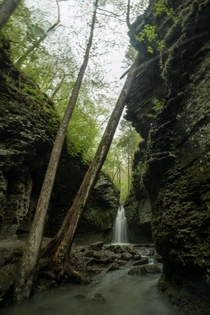 I kept getting rained on when I tried to shoot this but I love this slot canyon so much Fuzzybutt Falls Arkansas 
