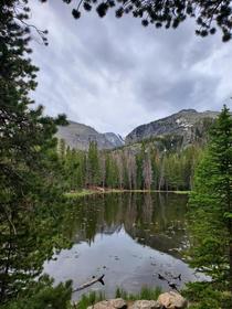 I love natures framing  Rocky Mountain National Park Dream Lake x