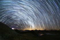 I made a StarTrail in the middle of the world Papallacta Ecuador 