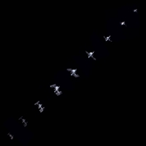 I managed to photograph the International Space Station travelling at  kmh when it passed over my house