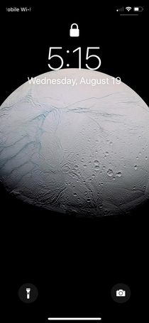 I see your Mimas and I raise with Enceladus another moon of Saturn but with liquid water and the possibility of life underneath its icy surface
