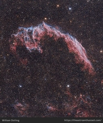 I took this image of the Eastern Veil nebula a beautiful bicolor supernova remmenent in Cygnus with a DSLR and star tracker
