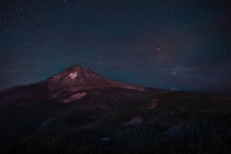 I tried all four times to see the blood moon over the last couple years Finally on my fourth attempt I saw one of the coolest things in my life Bad Moon Rising Mt Hood Oregon 
