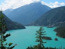 I visited my sister in Washington She told me the lakes were beautiful but I wasnt expecting this Diablo Lake WA 