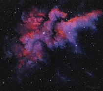 I was inspired by the wizard nebula but I put my own spin on it with this painting