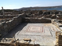 I went to Delos once There were quite significant portions of some of the buildings but this is one of the mosaics It was almost overwhelming to think of people going about their lives thousands of years ago