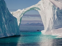 Ice Bridge off the coast of Greenland  taken by Lorraine Minns