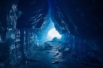 Ice cave in Spencer Glacier Alaska x 