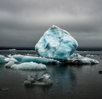 Iceberg in glacier lagoon in Iceland  