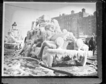 Iced over fire engine in Boston sometime between - 