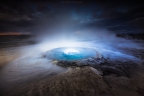 Iceland Blur effect comes from the condensation of steam geysers writes photographer Alban Henderyckx 