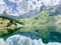 Idyllic Lake Bannalp Switzerland 