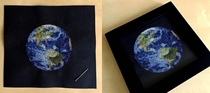 Im cross-stitching the solar system and just finished Earth 