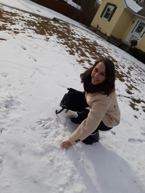 Im from Brazil South America and this was my first touching the snow 